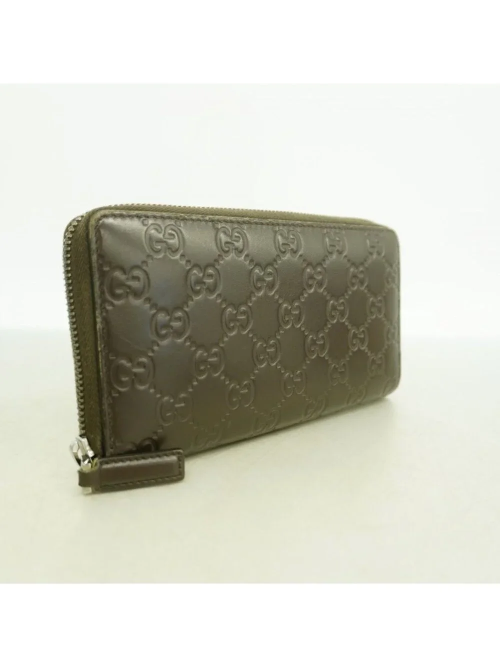 Gucci Wallet Guccissima Leather Brown Silver - Picture 2 of 8